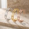Personalized Sterling Silver Roman Numeral Cuff Bracelet - Custom Engraved Bangle - Gift for Her Judaica jewelry image 6