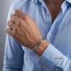 Personalized Sterling Silver Roman Numeral Cuff Bracelet - Custom Engraved Bangle - Gift for Her Judaica jewelry image 16