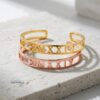 Personalized Sterling Silver Roman Numeral Cuff Bracelet - Custom Engraved Bangle - Gift for Her Judaica jewelry image 10