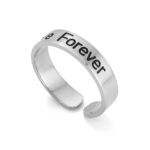 Personalized Open Ring — Custom Name Engraved Minimalist Judaica Jewelry
