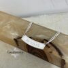 Personalized Hebrew name pendant necklace on Cuban chain, handmade in sterling silver or gold plated, Jewish Bar Mitzvah