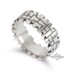 Engraved Sterling Silver Kotel Ring — Handmade Judaica Gift from Jerusalem — detail