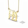 14K Gold Hebrew Ahava Necklace — Love Pendant, Jewish Judaica Gift — detail