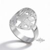Sterling Silver Shema Israel Ring — Hebrew Prayer Band, Handmade Jewish Judaica — detail
