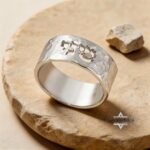 Custom Hammered Hebrew Name Ring — Sterling Silver Judaica Jewelry