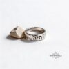 Custom Hebrew Name Ring — Hammered Sterling Silver Jewish Band Judaica — detail
