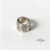 Personalized Hebrew Name Spiral Ring — Custom Engraved Verse Band Judaica — detail