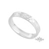 Hammered Sterling Silver Band Ring — 3.5mm Minimalist Custom Engraved Judaica — detail