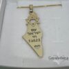 14K gold Israel map memorial necklace presented in a gift box
