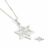 White gold Magen David pendant with Am Yisrael Chai openwork