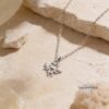 Delicate sterling silver Am Yisrael Chai necklace on a fine chain