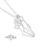 Silver Israel map and Star of David charms on a rolo chain