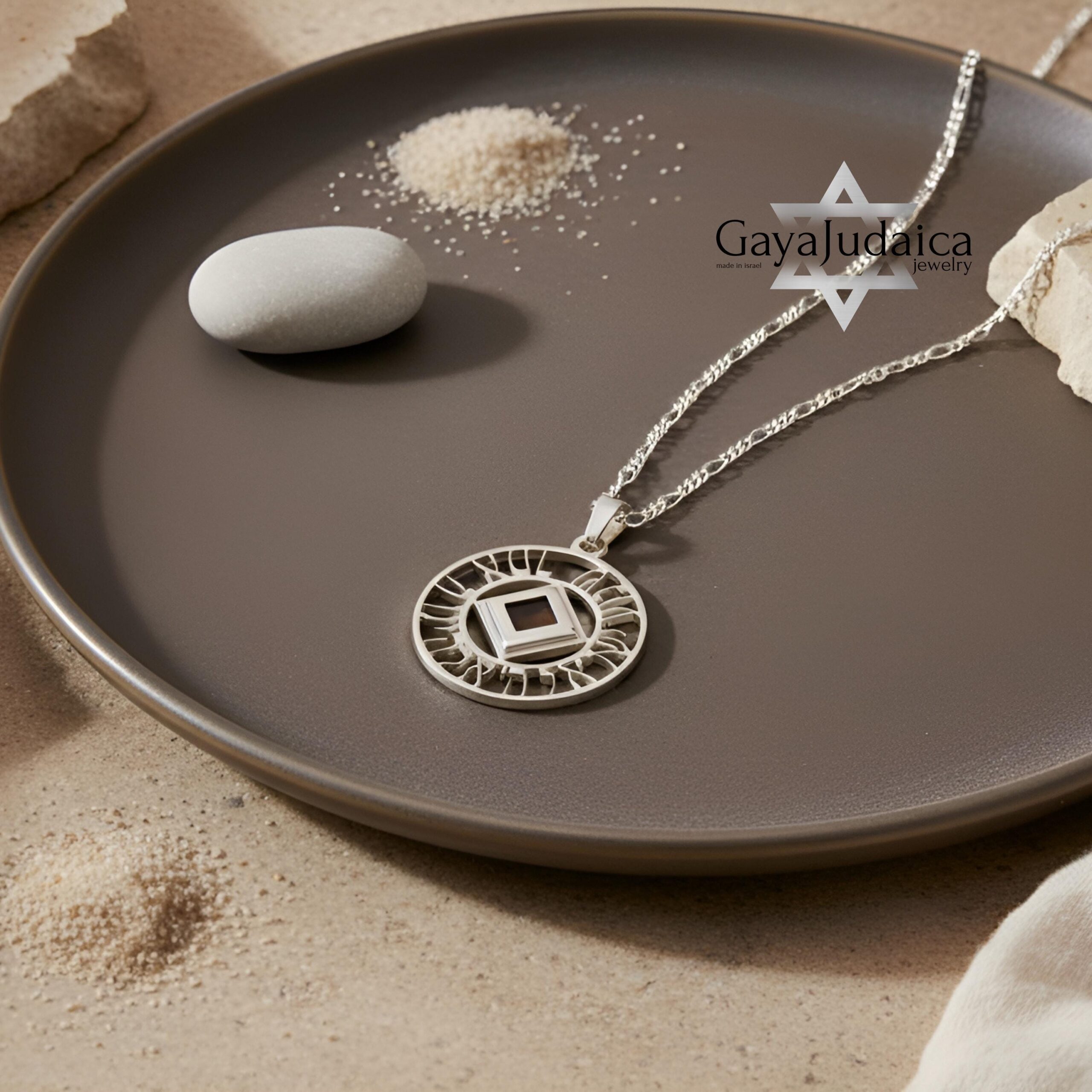 Shema Yisrael Circle Necklace, Openwork Nano Bible Pendant Shema Yisrael Circle Necklace, Openwork Nano Bible Pendant