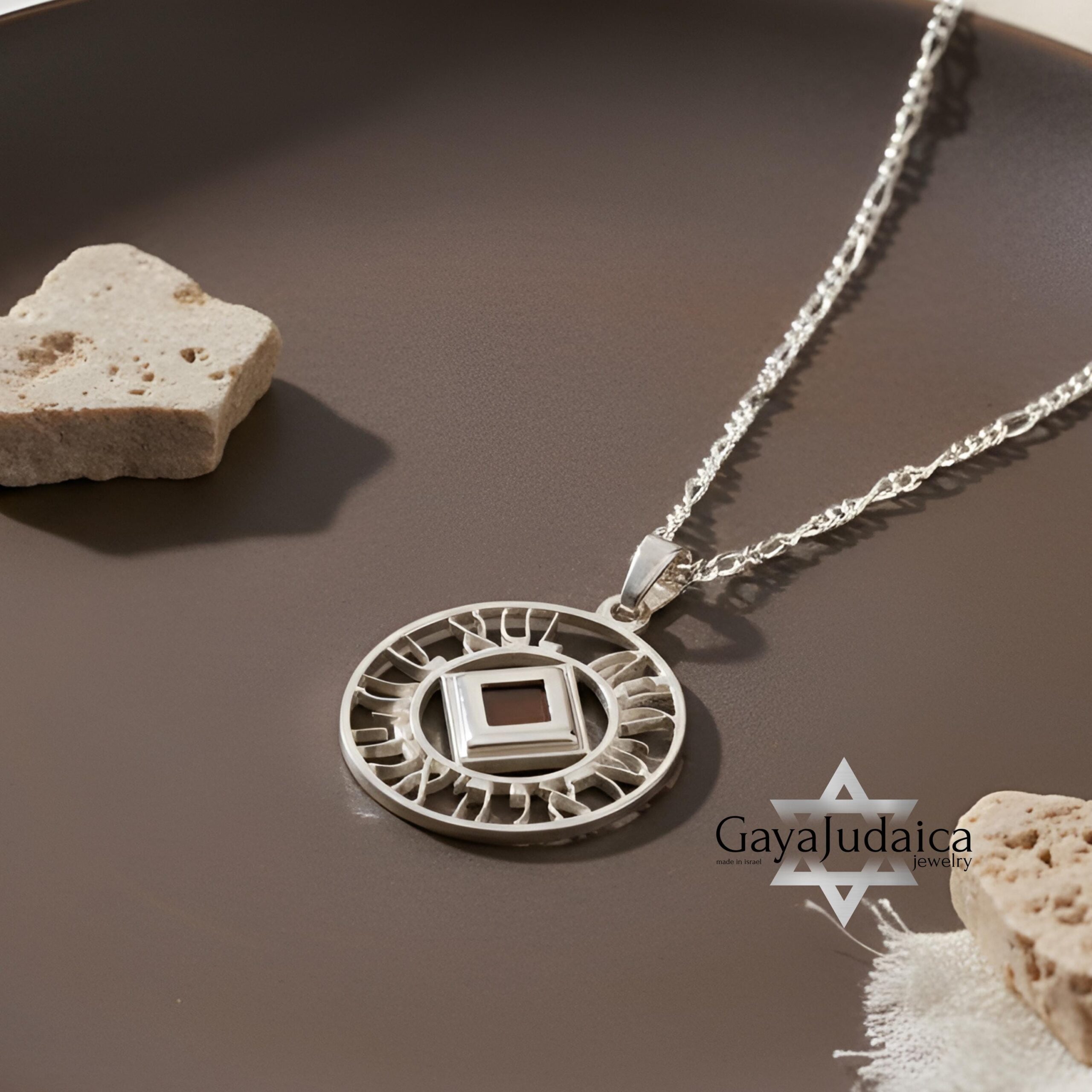 Shema Yisrael Circle Necklace, Openwork Nano Bible Pendant Shema Yisrael Circle Necklace, Openwork Nano Bible Pendant