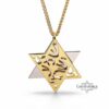 14K yellow and white gold layered Star of David pendant