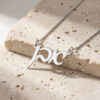 Handmade Hebrew name necklace from Israel in sterling silver