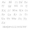 Script font alphabet and numbers for heart necklace name engraving