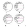 Family tree necklace layout options for 1, 2, 3 or 4 names