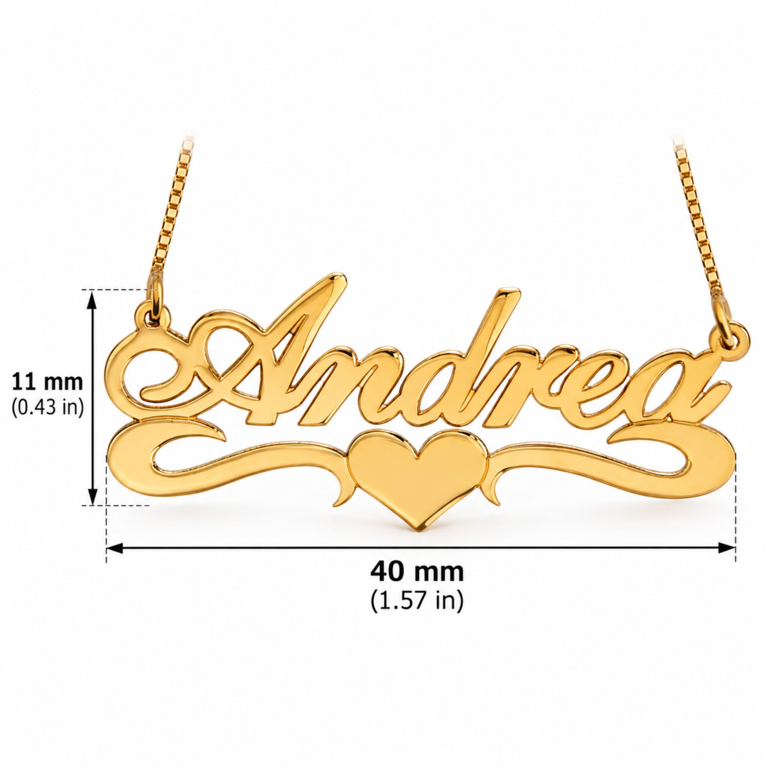 14K Gold Hebrew Name Necklace, Jewish Heart Nameplate, Bat Mitzvah Gift 14K Gold Hebrew Name Necklace, Jewish Heart Nameplate, Bat Mitzvah Gift