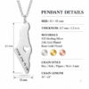 925 sterling silver engraved Israel map necklace with cut-out heart pendant details: 43 x 15 mm, thickness, materials, chain styles and lengths
