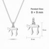 Mini Chai pendant size guide – 8 x 9 mm Hebrew Chai pendant