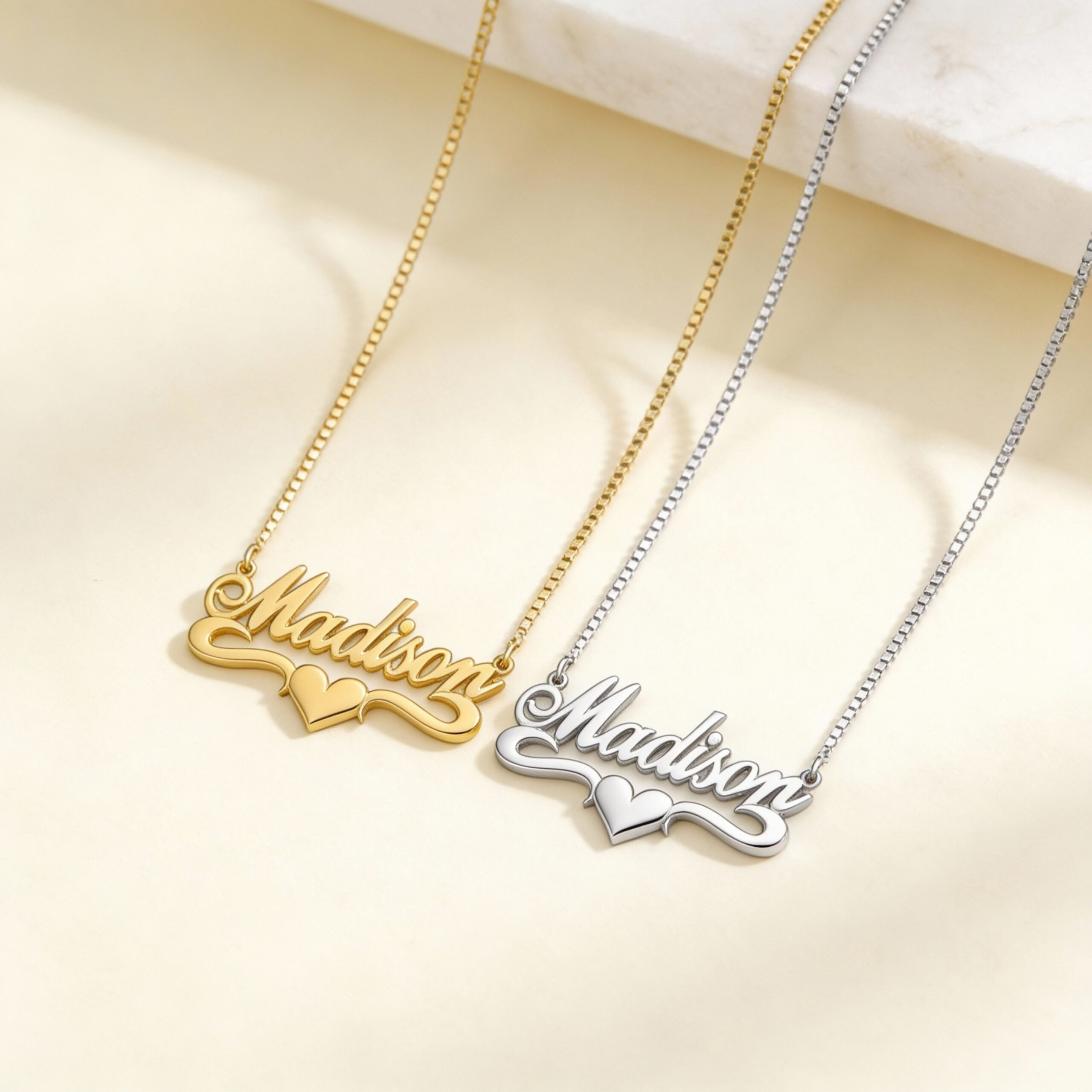 14K Gold Hebrew Name Necklace, Jewish Heart Nameplate, Bat Mitzvah Gift 14K Gold Hebrew Name Necklace, Jewish Heart Nameplate, Bat Mitzvah Gift