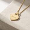 14K yellow gold heart necklace engraved with the name Maria