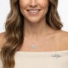 Star of David Necklace with Israel Map Cut-Out — necklace worn with an off-shoulder top