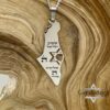 Shema Yisrael Israel Map Necklace — Shema map pendant on figured olive wood
