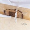 Shema Yisrael Israel Map Necklace — Shema pendant styled with olive wood