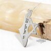 Israel map Star of David pendant against onyx and olive wood