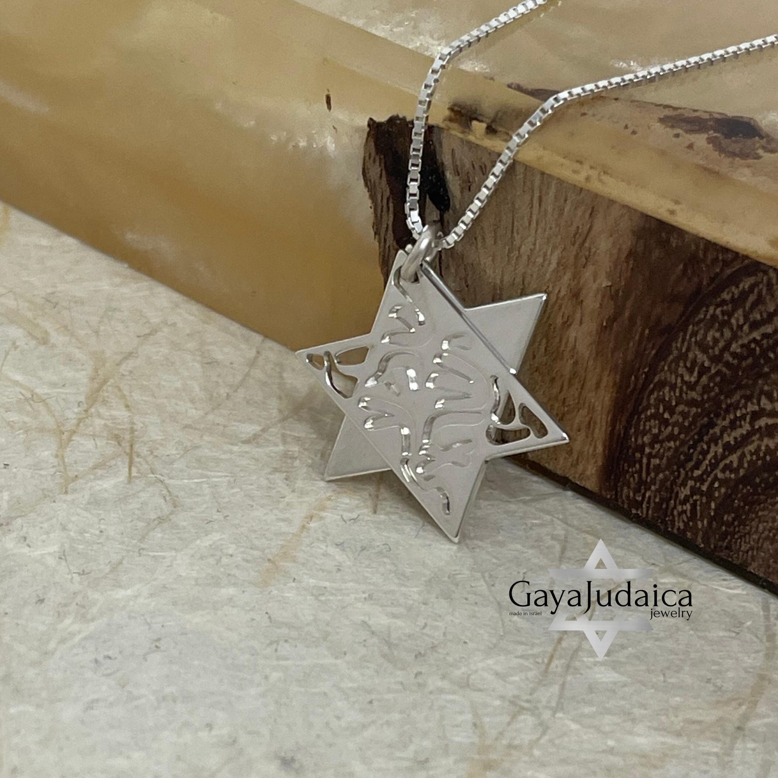 Star of David Necklace, Shema Yisrael Layered Pendant Star of David Necklace, Shema Yisrael Layered Pendant