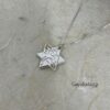 Sterling silver Shema Yisrael star pendant on textured stone