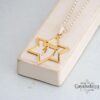Large Chai Star of David Necklace, Sterling Silver Jewish Pendant - handmade in Israel