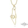 Israel Map Necklace: Star of David Sterling Silver -Jewish Jewelry - handmade in Israel