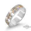 Two-tone Hebrew ring, handmade in Israel