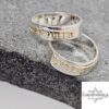Two-tone Hebrew ring, handmade in Israel