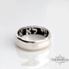 Hebrew Bible Verse Ring: Sterling Silver Wedding Band, Custom Message - handmade in Israel