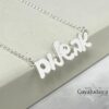 Custom Hebrew Name Necklace: Sterling Silver Jewish Jewelry, Handmade in Jerusalem-Mother's Day Gift - handmade in Israel