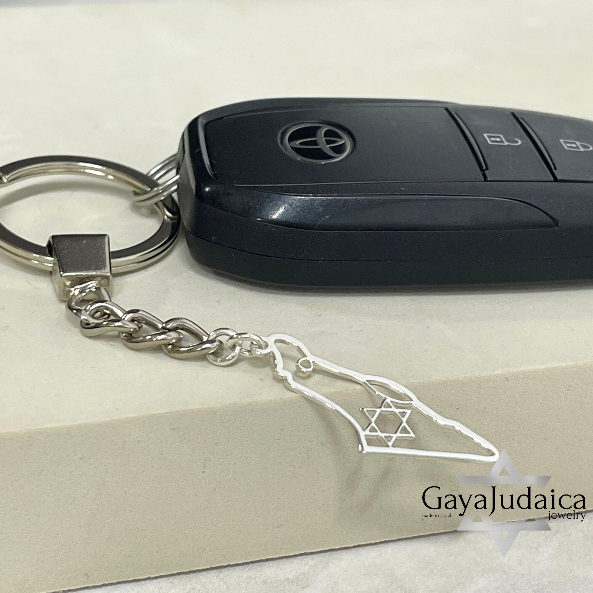 Sterling Silver Israel Map Keychain, Judaica Heritage Jewelry Sterling Silver Israel Map Keychain, Judaica Heritage Jewelry