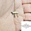 Solid 14K gold Chai pendant, handmade in Israel