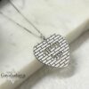 Personalized heart necklace - custom engraved name necklace - gift for mom or wife. - handmade in Israel