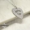 Personalized heart necklace - custom engraved name necklace - gift for mom or wife. - handmade in Israel
