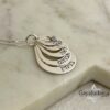 Hebrew Name Teardrop Necklace: Sterling Silver Personalized Mom Jewelry- Mother's Day gifts - handmade in Israel