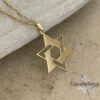 Sterling Silver Star of David Necklace: Large Magen David Pendant, Jewish Jewelry - handmade in Israel