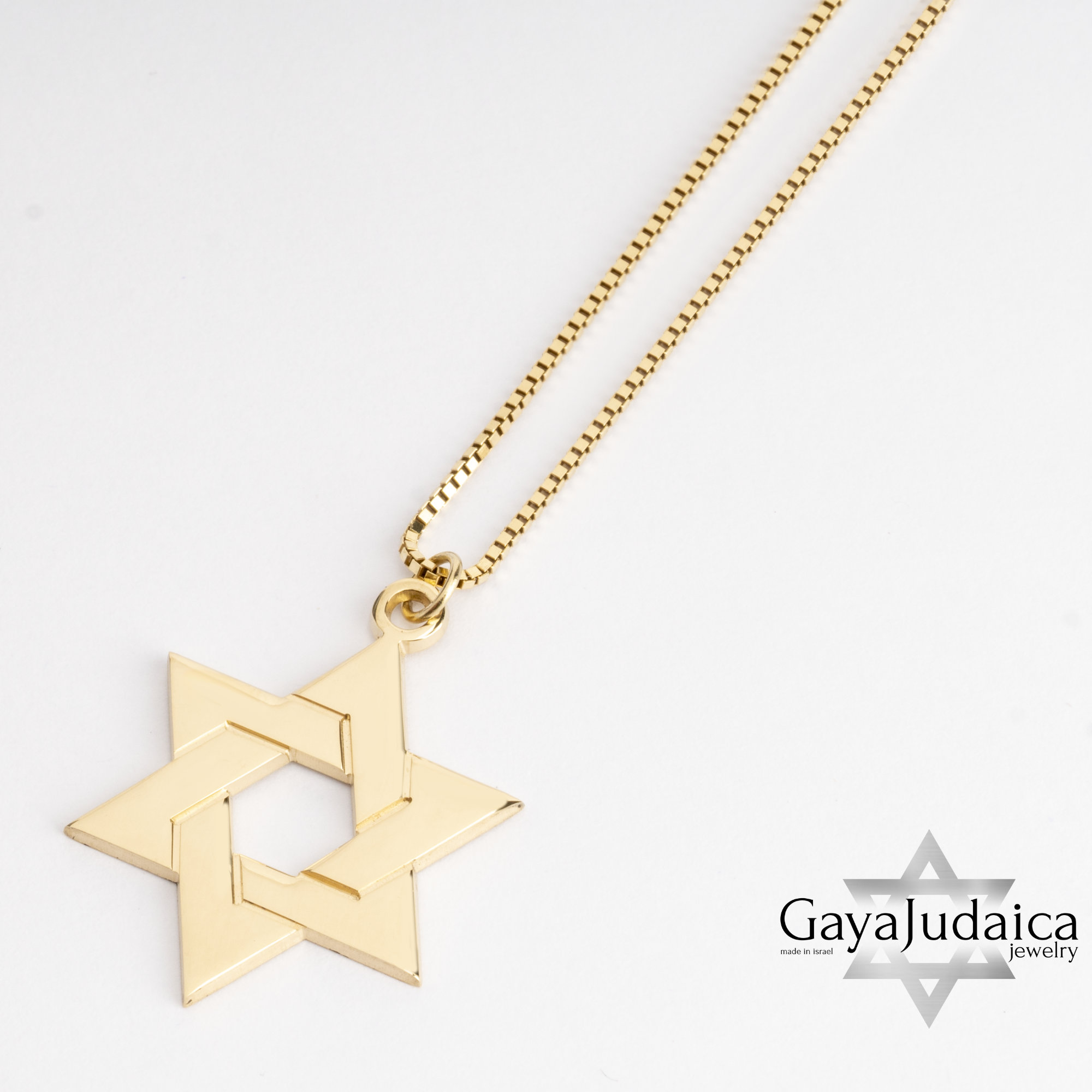 14K Gold Star of David Necklace, Jewish Magen David Pendant 14K Gold Star of David Necklace, Jewish Magen David Pendant