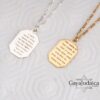 Engraved Bible verse pendant, handmade in Israel