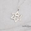 Star of David Hebrew Letter Heh (ה) Necklace - Kabbalah Jewish Jewelry, God's Name Symbol - handmade in Israel