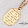 Engraved Bible verse pendant, handmade in Israel