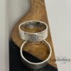 Hebrew Hammered Sterling Silver Wedding Band: Personalized Jewish Ring - handmade in Israel